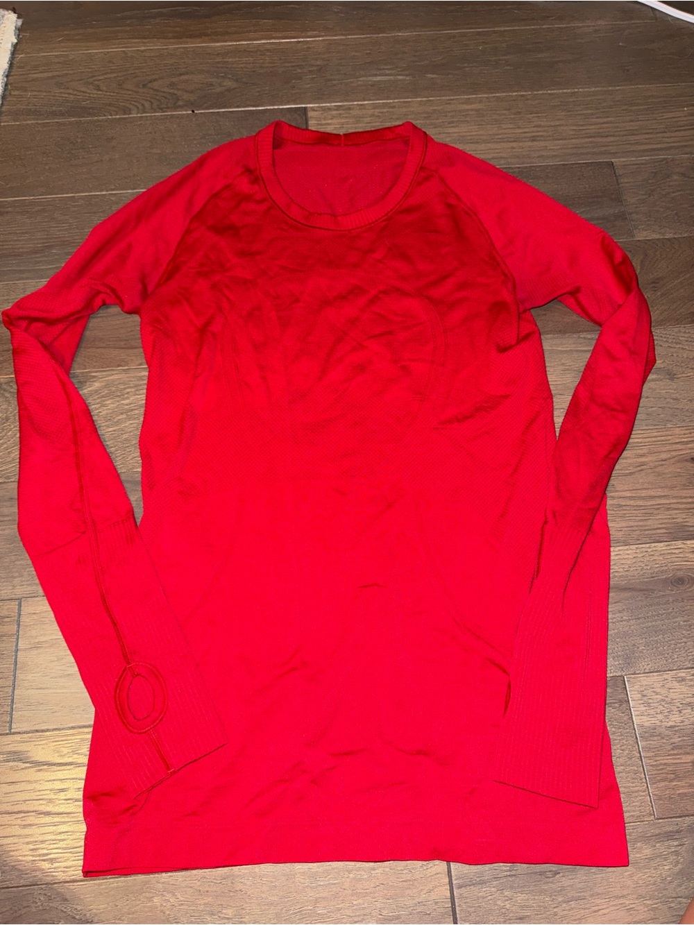 lululemon athletica Red Long Sleeve Swiftly Tech Tee